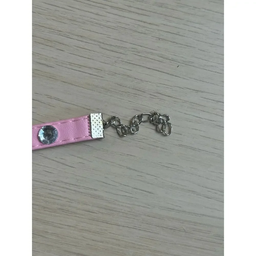 Dolls Kill Pink Rhinestone Choker - New